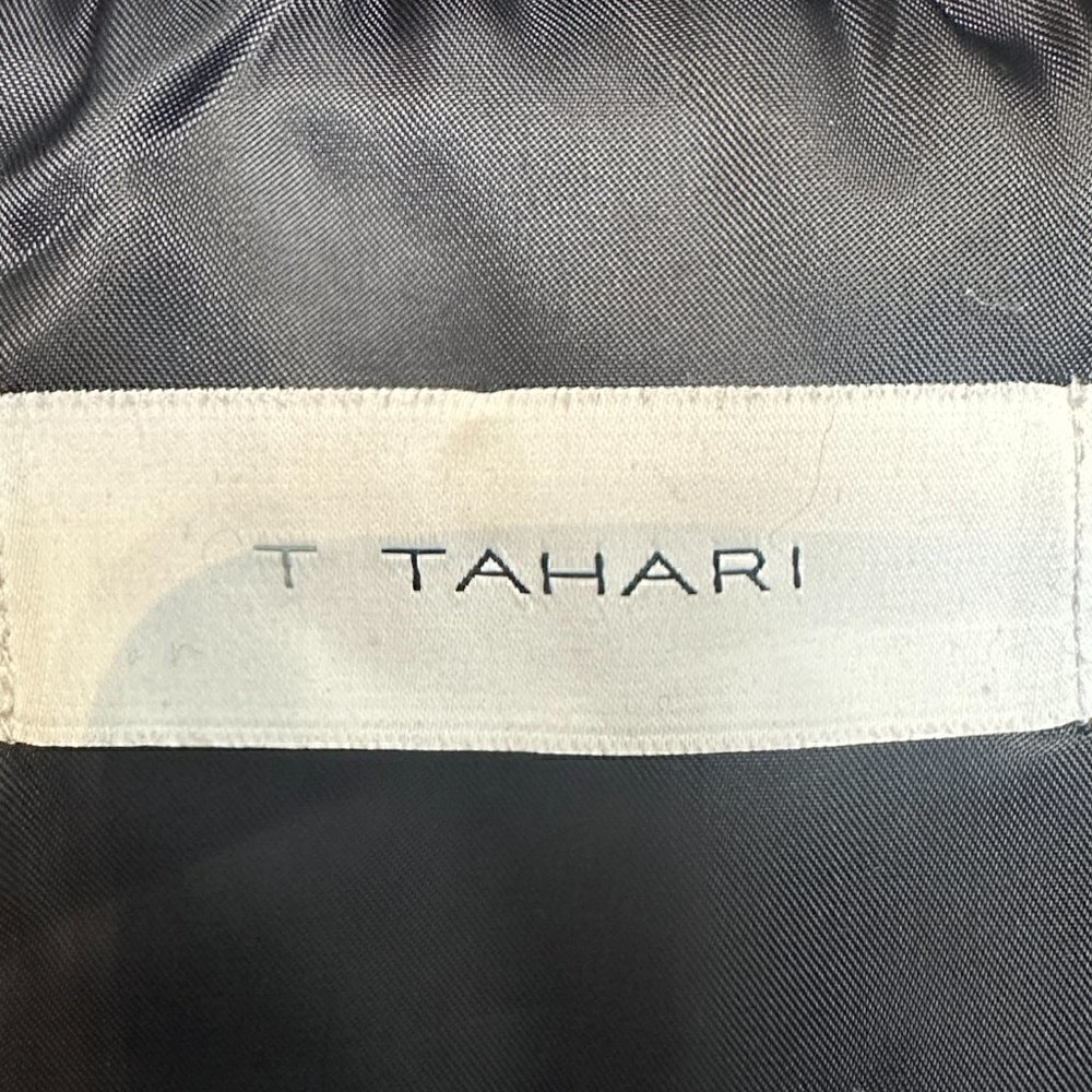 EUC T Tahari Down Jacket Asymmetrical Front Zipper - Size M - Purple/Black - Picture 3 of 12